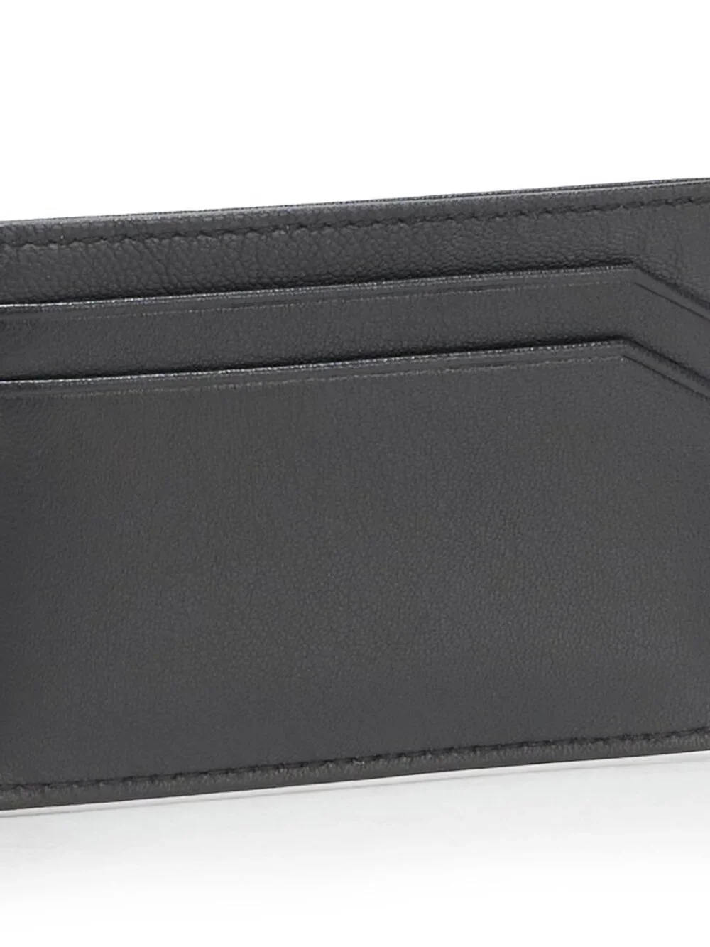 HUGO Logo Leather Card Holder Black New in Box